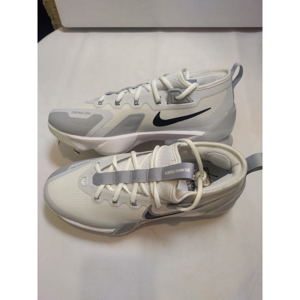 Nike Zoom Trout 8 Elite Metal Baseball Cleats White Grey FB2906-100 Mens 7.5 - Picture 3 of 10